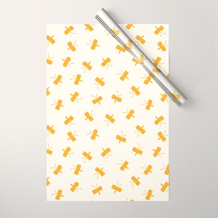 Dream Yellow Butterfly  Wrapping Paper Gallery Image 1
