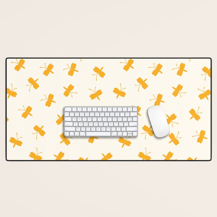Dream Yellow Butterfly  Desk Mat Gallery Image 1