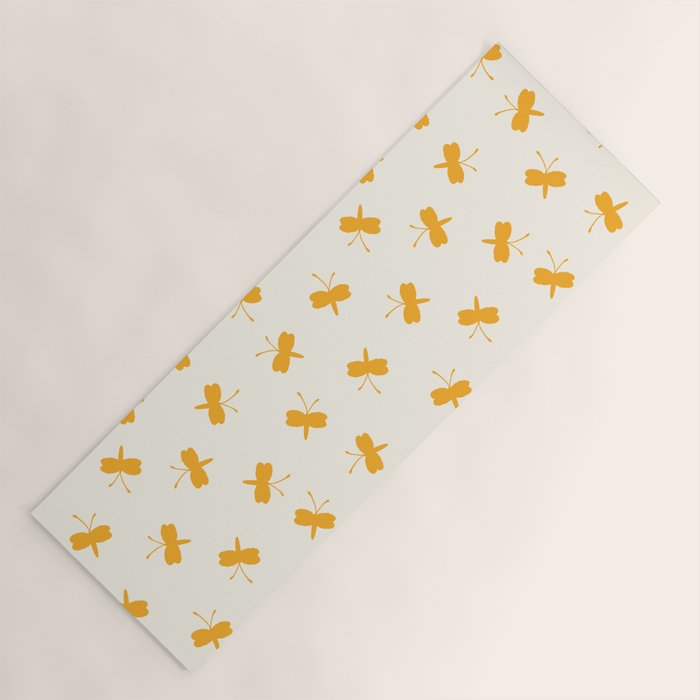 Dream Yellow Butterfly  Yoga Mat Gallery Image 1