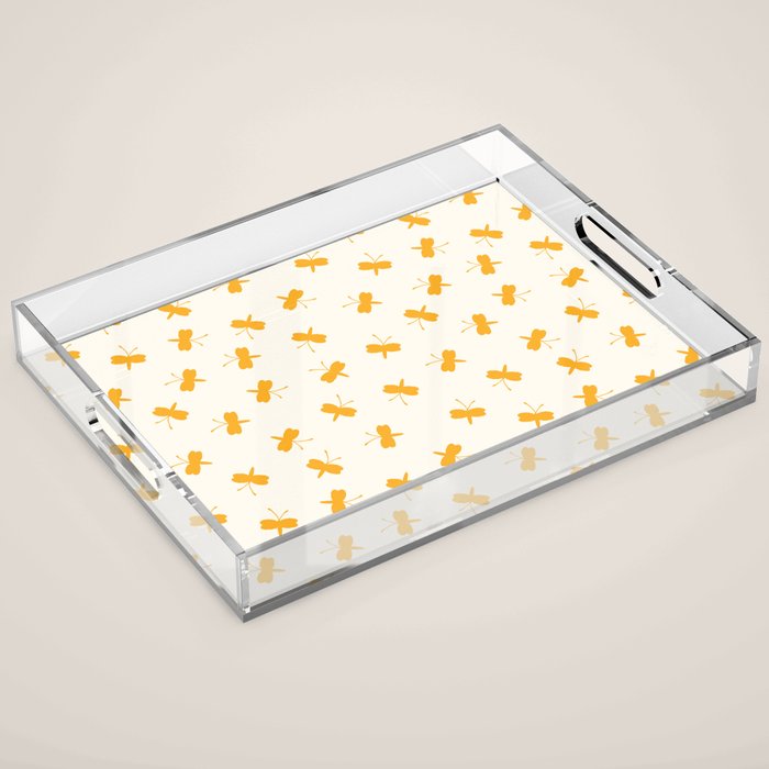 Dream Yellow Butterfly  Acrylic Tray Gallery Image 1