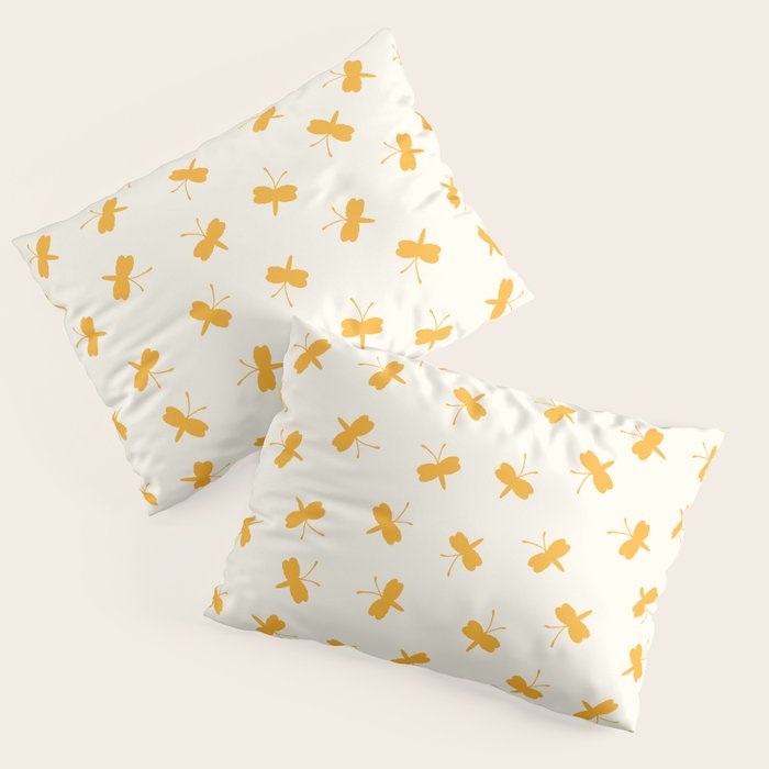 Dream Yellow Butterfly  Pillow Sham Gallery Image 1