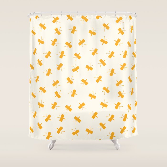 Dream Yellow Butterfly  Shower Curtain Gallery Image 1