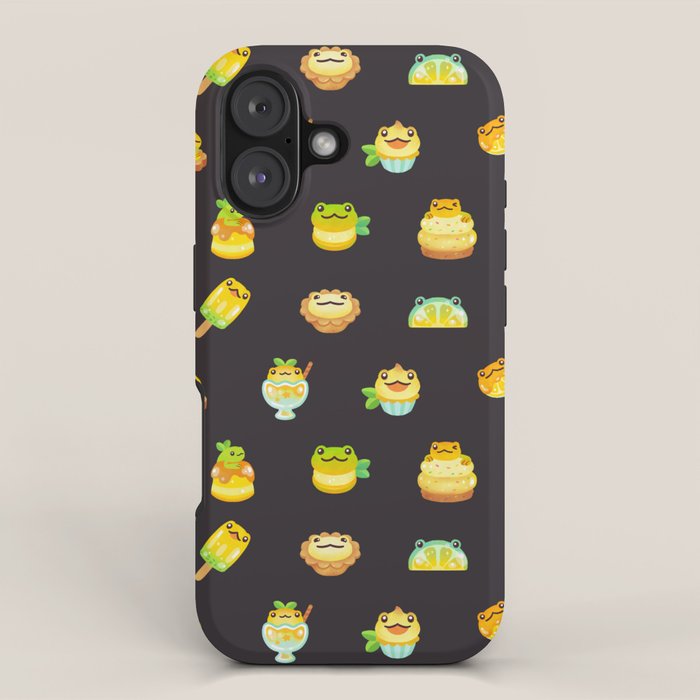 Sweet Lemon frog - dark iPhone Case Gallery Image 1