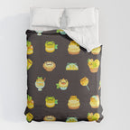 Sweet Lemon frog - dark Duvet Cover Gallery Image 6