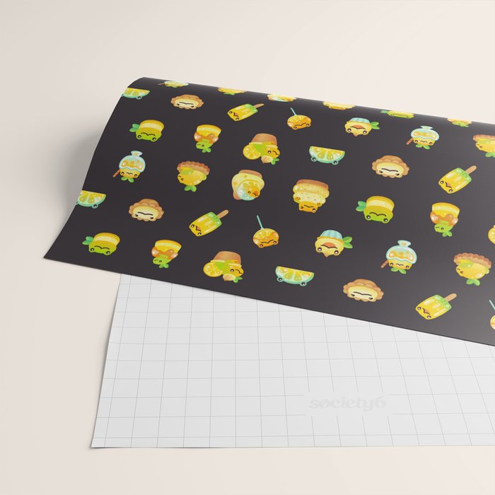Sweet Lemon frog - dark Wrapping Paper Gallery Image 2