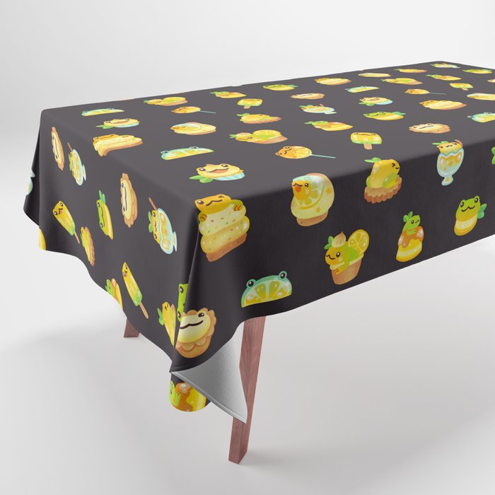 Sweet Lemon frog - dark Tablecloth Gallery Image 1
