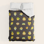 Sweet Lemon frog - dark Comforter Gallery Image 6