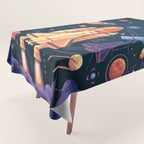 Space Rocket in Solar System Tablecloth Gallery Image 1