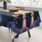 Space Rocket in Solar System Tablecloth Gallery Image 3