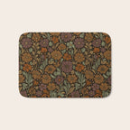 Eternal Summer Block Print Countryside Vibes Flower Garden Marigold Bath Mat Gallery Image 1