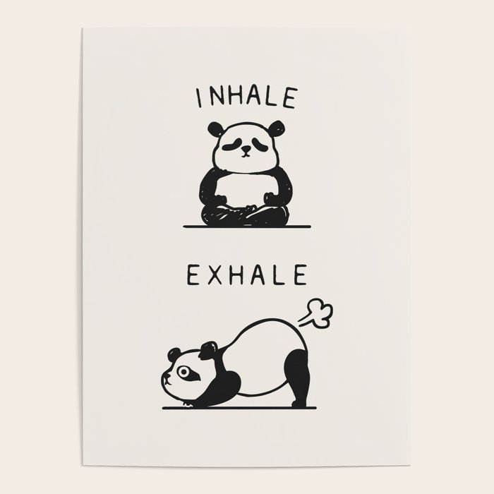 Inhale Exhale Panda Poster Gallery Image 4