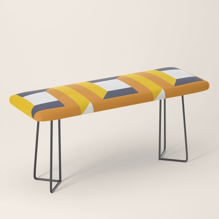 Modern Geometric 74C Bench Gallery Image 1