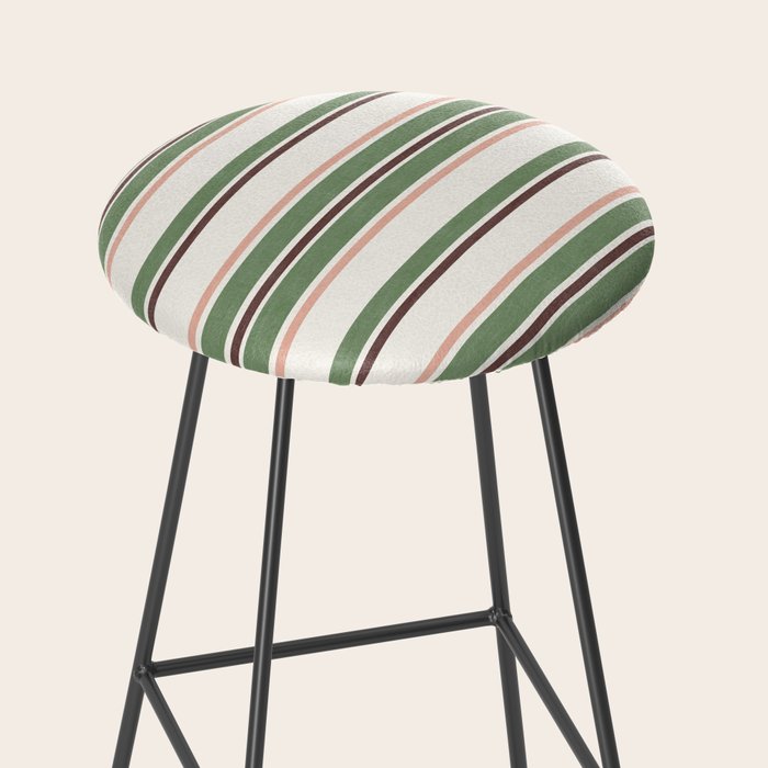 Daybed Stripe Ivory Green Multi Stool Gallery Image 2