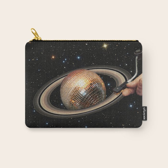 Galactic DJ II - Saturn Disco Ball Carry All Pouch Gallery Image 1