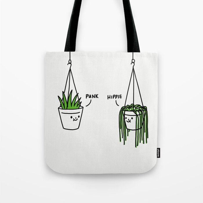 Hippie and Punk plants Tote Bag Gallery Image 1