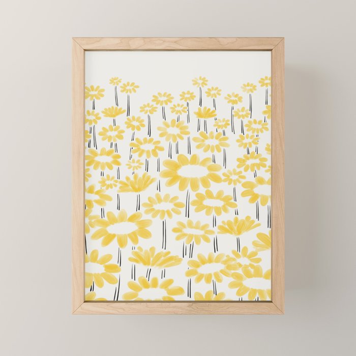 Sunflower Field Mini Art Print Gallery Image 1