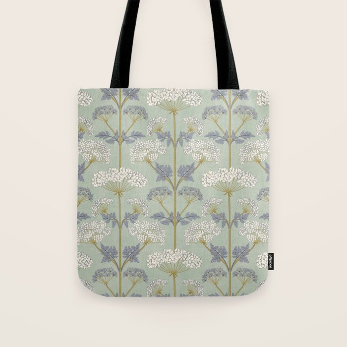 Vintage Sage Floral Tote Bag Gallery Image 1