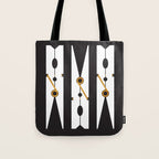 Laundry Clothespins - Gold, Black and White Tote Bag Gallery Image 1