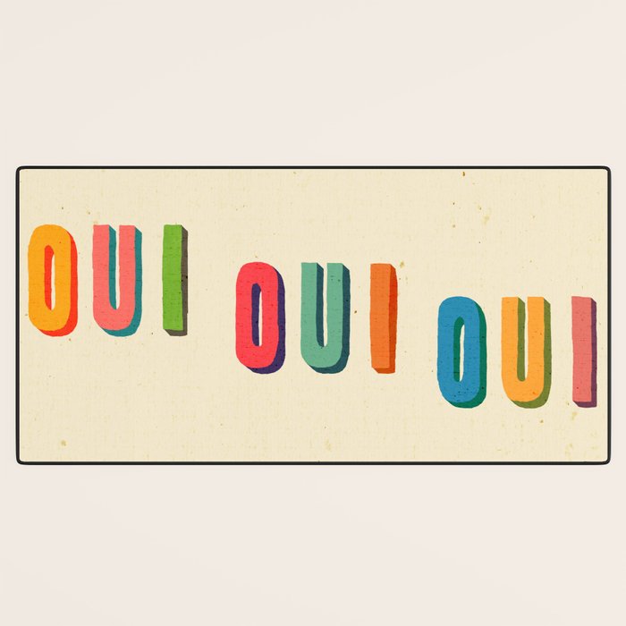 Oui oui oui Desk Mat Gallery Image 3