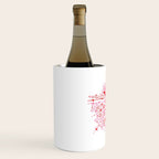 Lotus Blossom Mandala - Red & Pink Palette Wine Chiller Gallery Image 2
