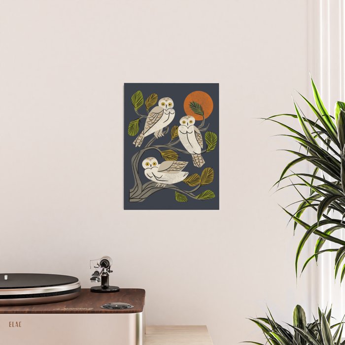 Midnight Owl Tree Poster Gallery Image 2