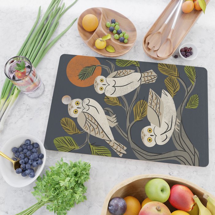 Midnight Owl Tree Cutting Board Gallery Image 2