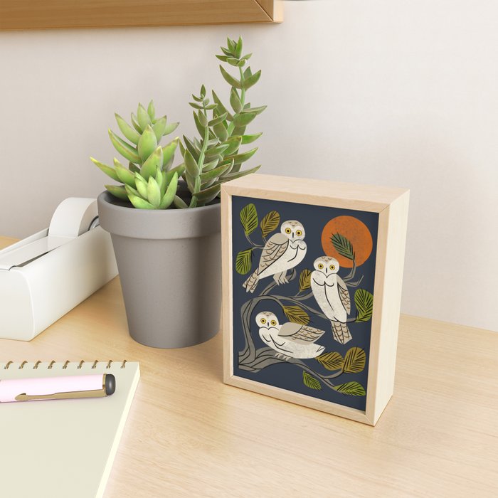 Midnight Owl Tree Mini Art Print Gallery Image 2
