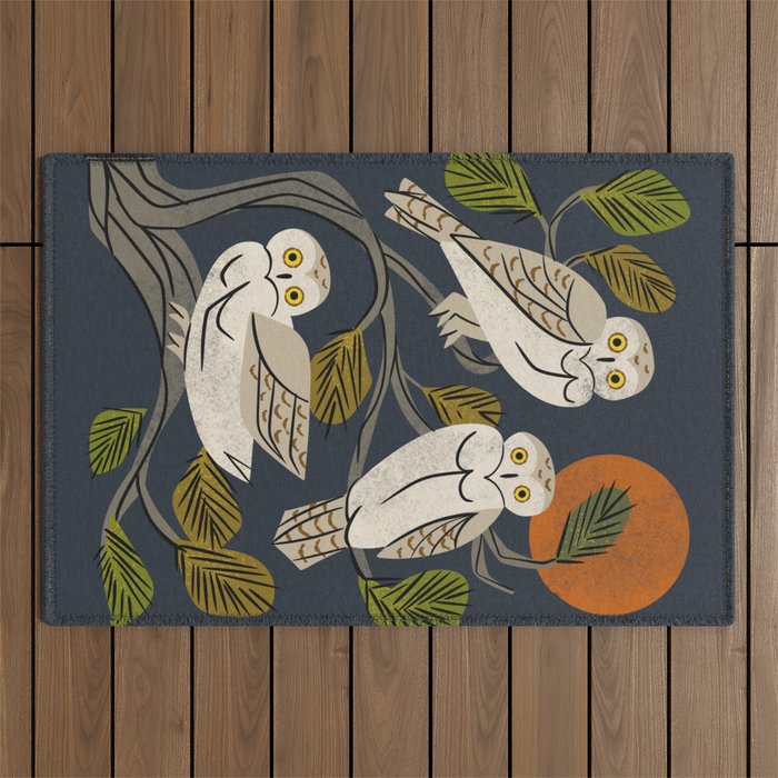 Midnight Owl Tree Outdoor Rug Gallery Image 1