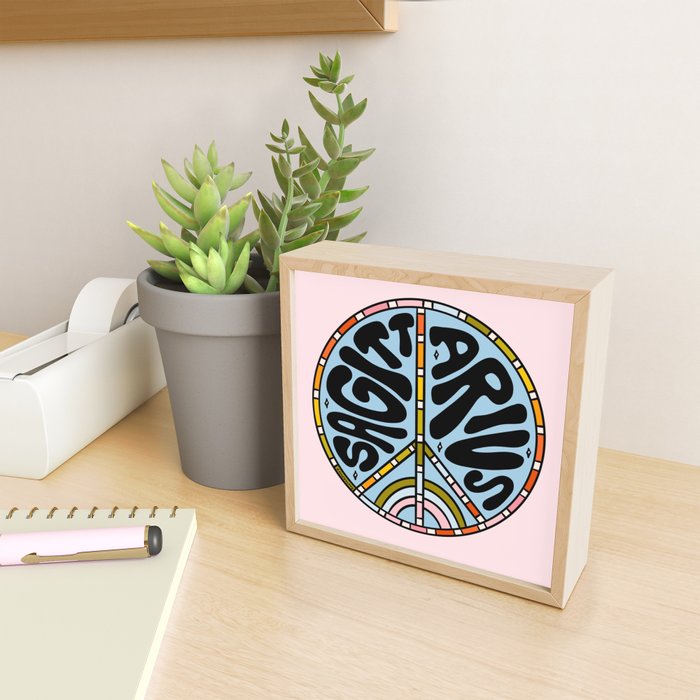 Sagittarius Peace Sign Mini Art Print Gallery Image 2
