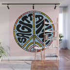 Sagittarius Peace Sign Wall Mural Gallery Image 1