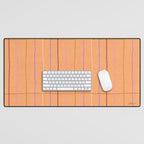 Textured Picnic Pattern in Calm Peach Desk Mat Gallery Image 1