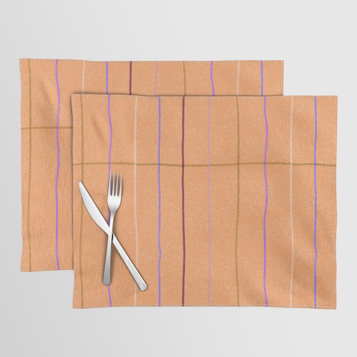 Textured Picnic Pattern in Calm Peach Placemat Gallery Image 1