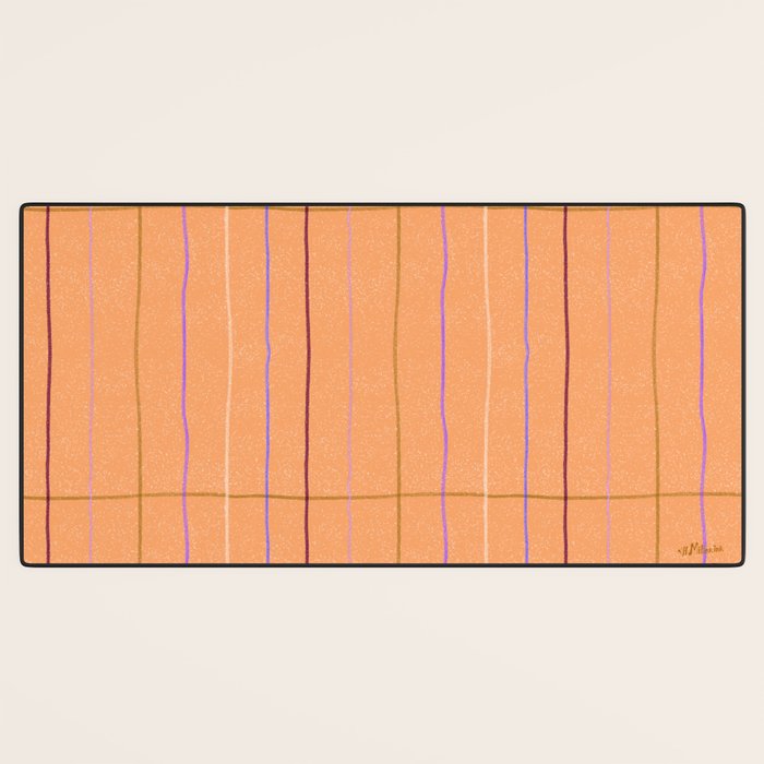Textured Picnic Pattern in Calm Peach Desk Mat Gallery Image 3