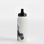 Cute Red Panda and Coffee / French Press and Botanicals Art Print, Green, Orange, Navy  Water Bottle Gallery Image 2