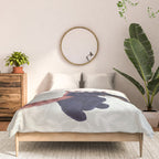Cute Red Panda and Coffee / French Press and Botanicals Art Print, Green, Orange, Navy  Comforter Gallery Image 3