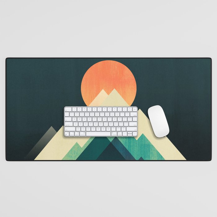 Ablaze on cold mountain Desk Mat Gallery Image 1