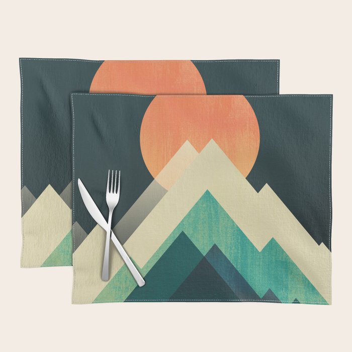 Ablaze on cold mountain Placemat Gallery Image 1