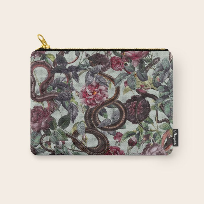 Snakes and Roses Carry All Pouch Gallery Image 1