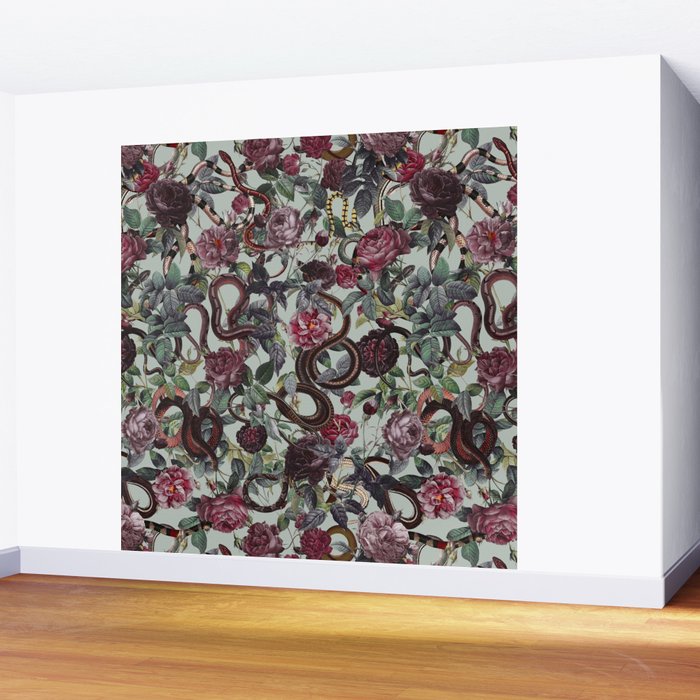 Snakes and Roses Wall Mural Gallery Image 2