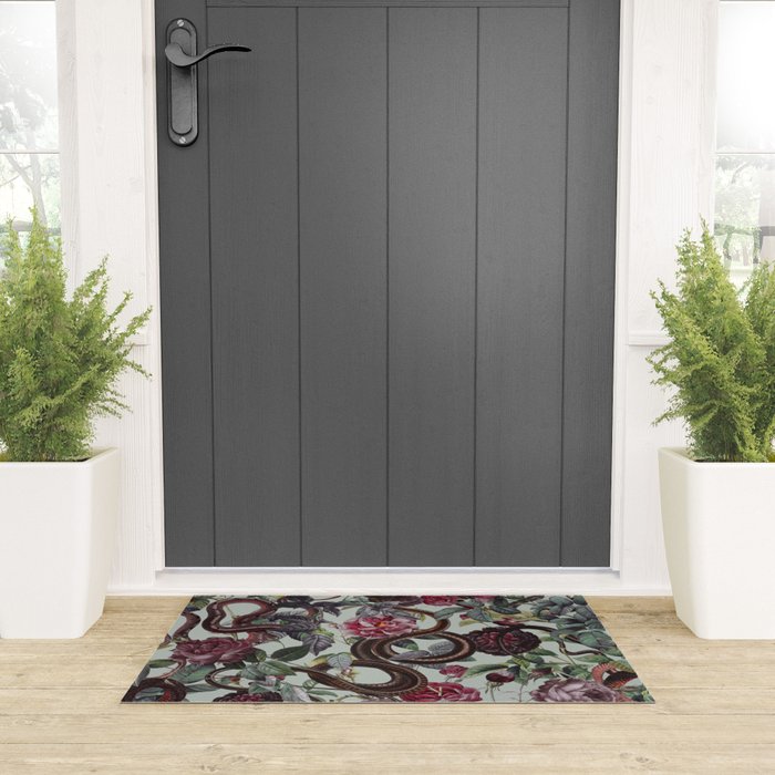 Snakes and Roses Welcome Mat Gallery Image 3
