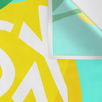 Big Fruit Lemon 'Easy Squeezy' Typographic pun  Wall Tapestry Gallery Image 3