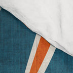 Abstract Leaves Teal Orange Artwork Comforter Gallery Image 4
