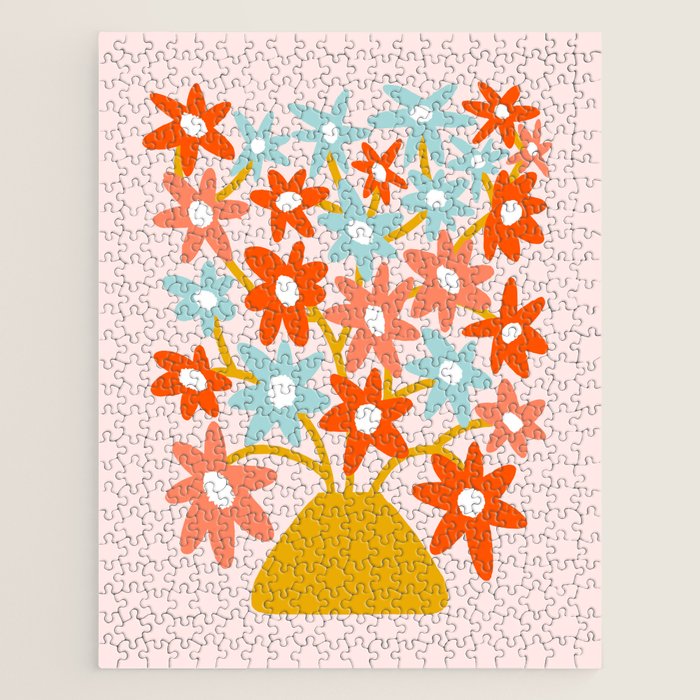 Sunny vase with Super Bloom Daisies Jigsaw Puzzle Gallery Image 1