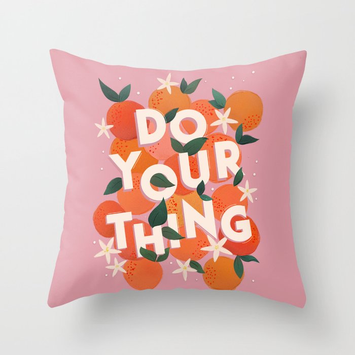 Do Your Thing - Summer Oranges  Throw Pillow Gallery Image 6