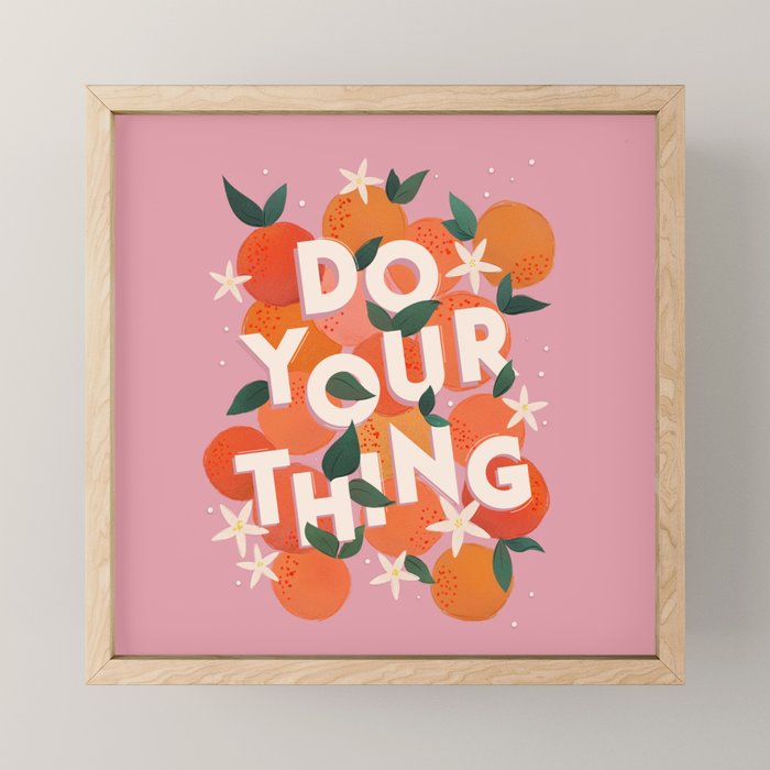 Do Your Thing - Summer Oranges  Mini Art Print Gallery Image 1