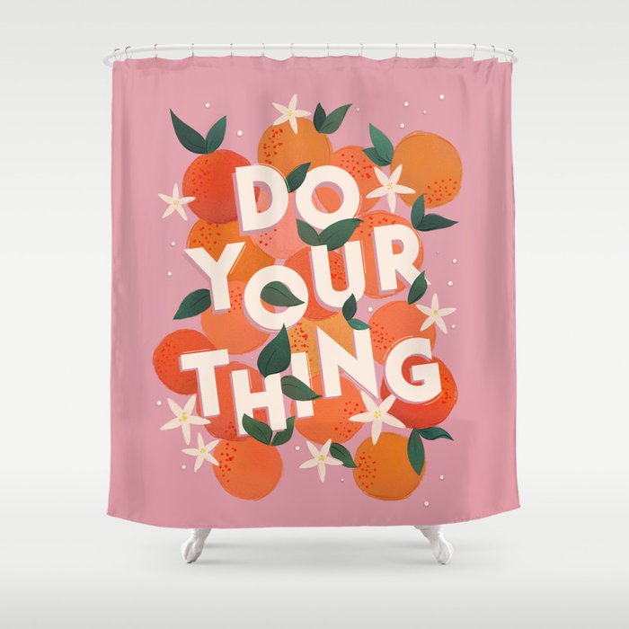 Do Your Thing - Summer Oranges  Shower Curtain Gallery Image 1