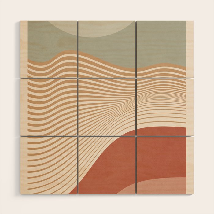 Modern Abstract Minimal Shapes 104 Wood Wall Art Gallery Image 1
