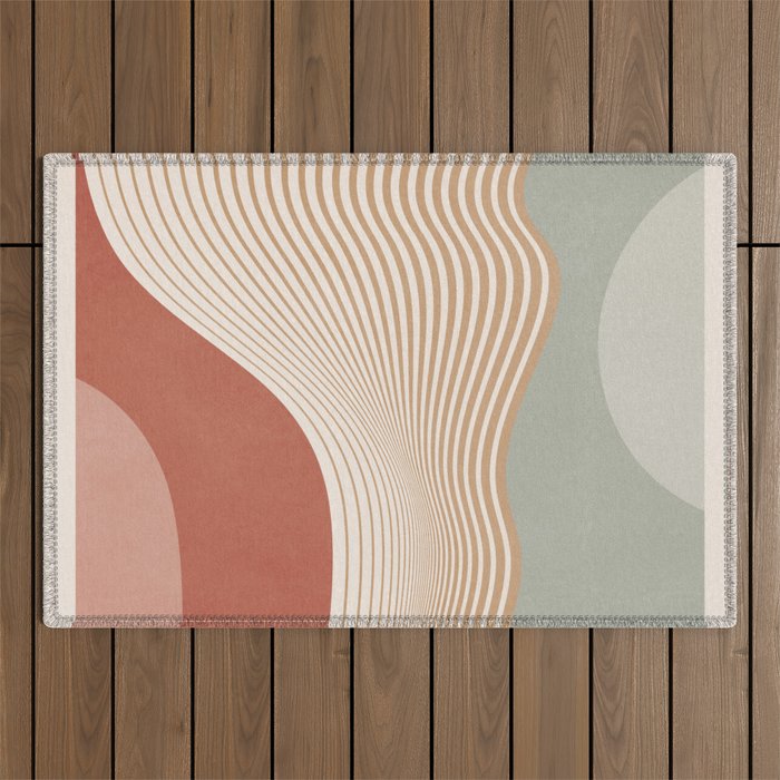 Modern Abstract Minimal Shapes 104 Outdoor Rug Gallery Image 1