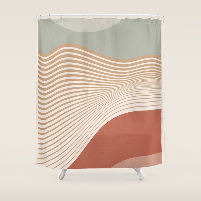 Modern Abstract Minimal Shapes 104 Shower Curtain Gallery Image 1