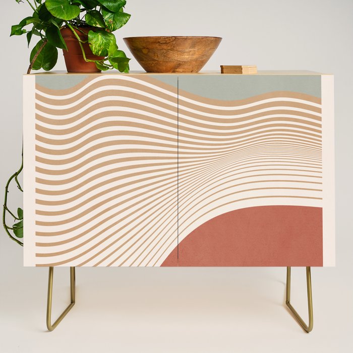 Modern Abstract Minimal Shapes 104 Credenza Gallery Image 1